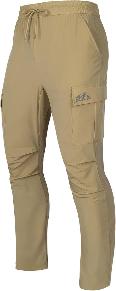 Men s Cargo Straight Pants with Multiple Pockets