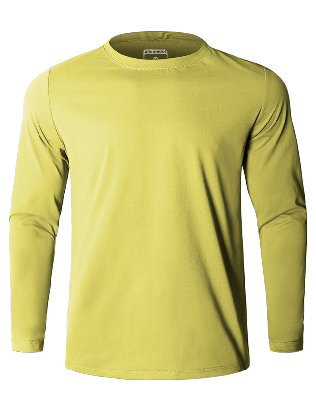 GEMYSE Men's Long Sleeve Shirts Sun Protection Athletic Breathable Moisture Wicking Rash Guard Shirt for Fishing Workout