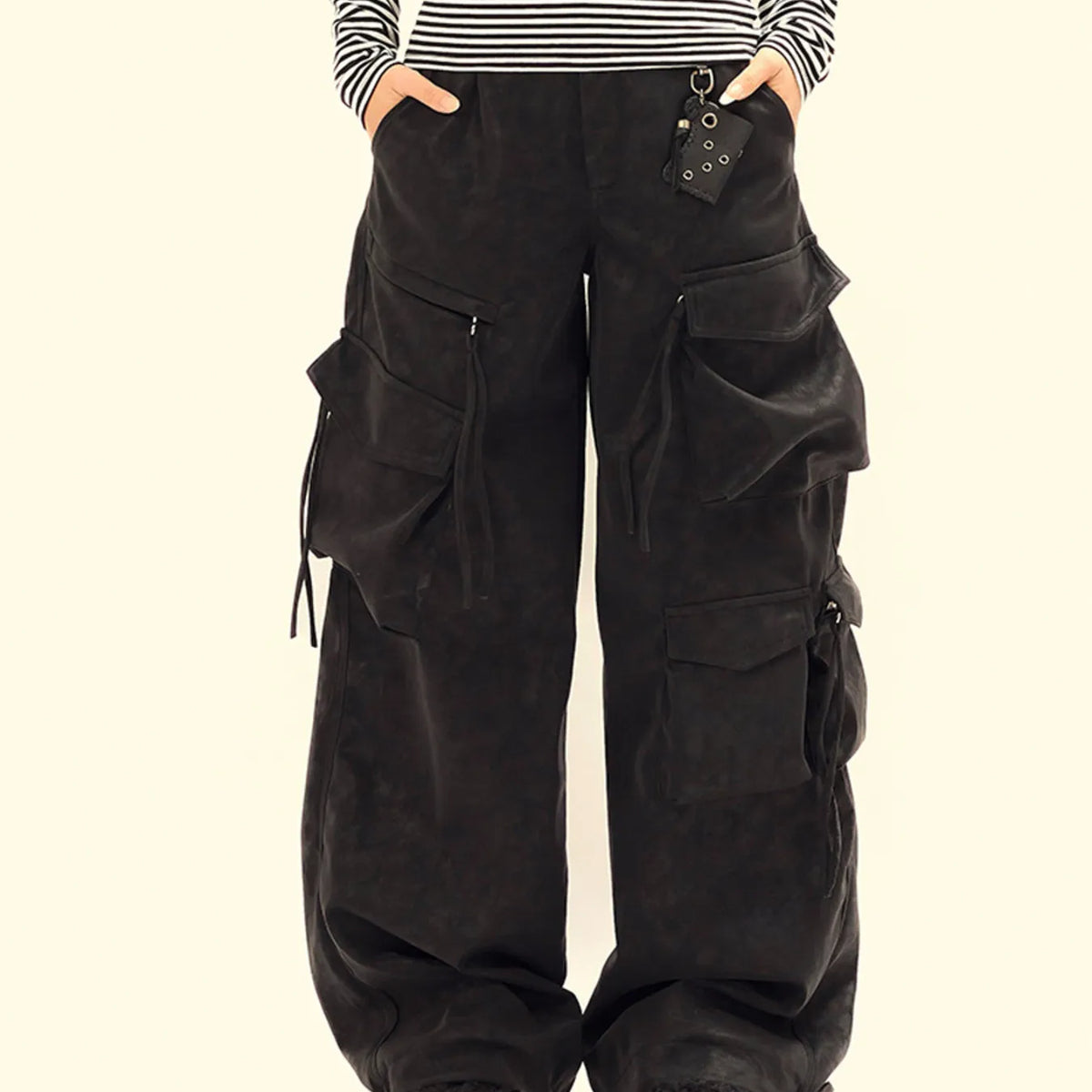 Men's Wide Leg Cargo Pants with Multiple Pockets – GEMYSE