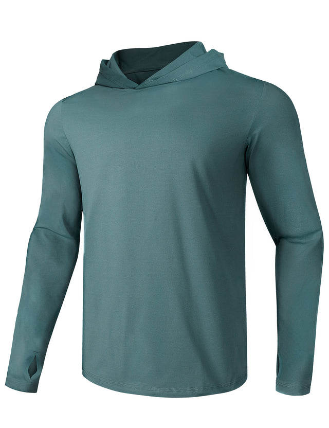 GEMYSE Sun Shirt UPF 50+ Men's Fishing Long Sleeve UV Protection Hoodie Hiking Rash Guard Athletic Running