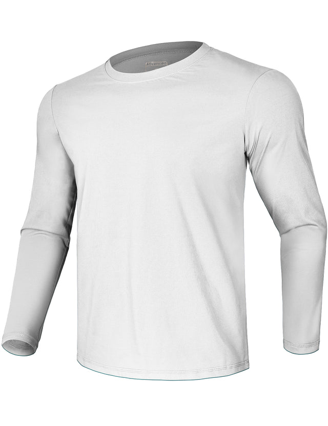 GEMYSE Men's Long Sleeve Shirts Sun Protection Athletic Breathable Moisture Wicking Rash Guard Shirt for Fishing Workout