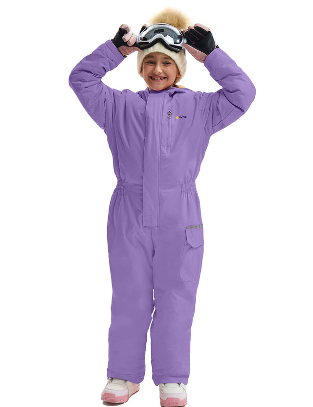 GEMYSE Kids One Pieces Ski Suits Jumpsuits Boys Girls' Winter Outdoor Snowboarding Waterproof Snowsuits