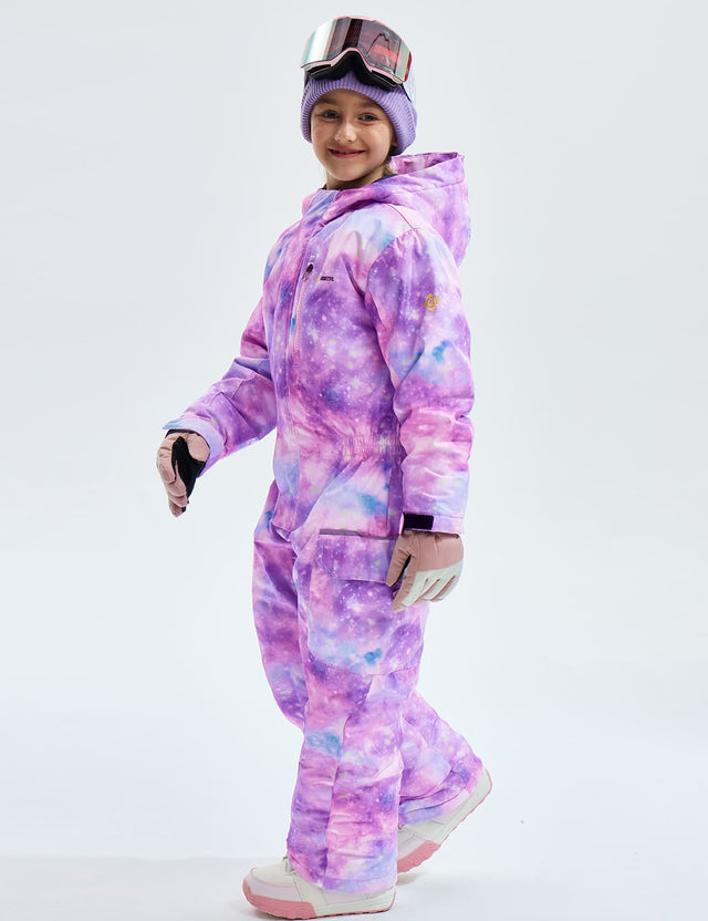 GEMYSE Kids One Pieces Ski Suits Jumpsuits Boys Girls' Winter Outdoor Snowboarding Waterproof Snowsuits