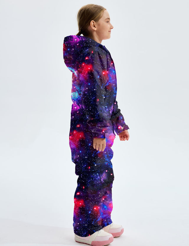GEMYSE Kids One Pieces Ski Suits Jumpsuits Boys Girls' Winter Outdoor Snowboarding Waterproof Snowsuits