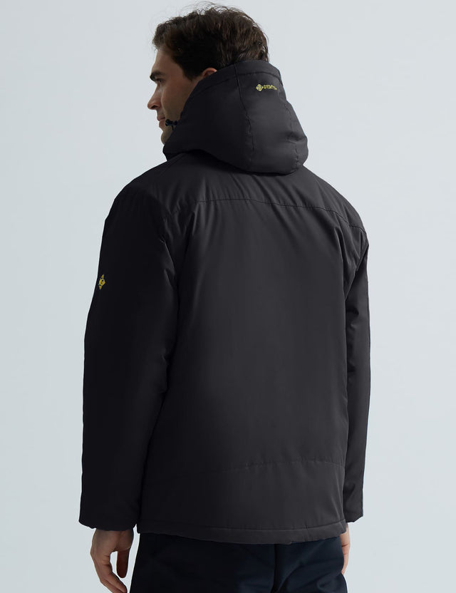 GEMYSE Men's Ski Snow Jacket Warm Winter Waterproof Coat Snowboard Rain Jacket Hooded Windproof Windbreaker