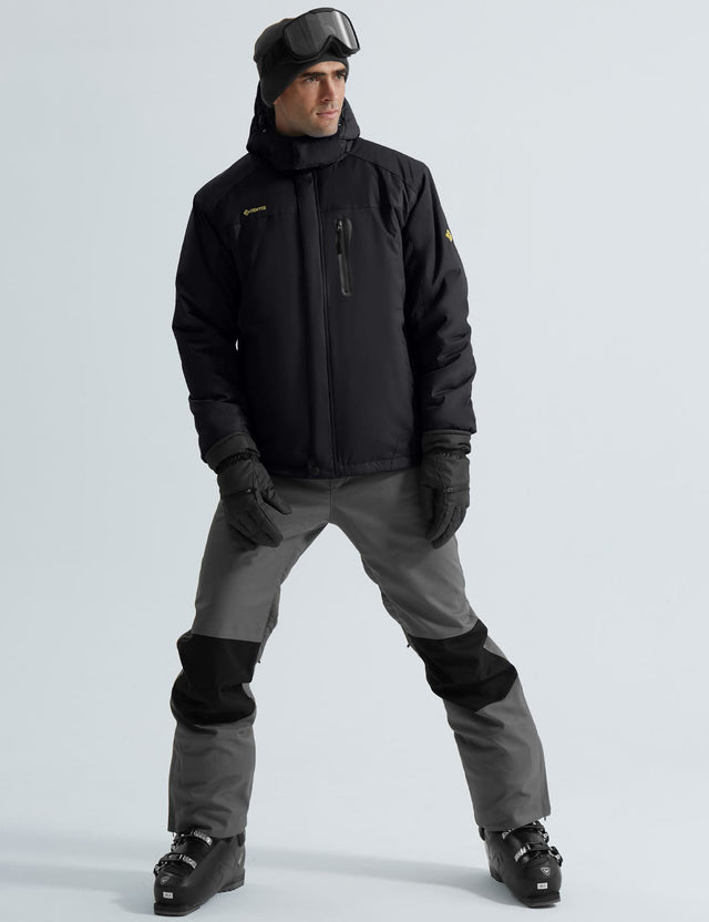 GEMYSE Men's Ski Snow Jacket Warm Winter Waterproof Coat Snowboard Rain Jacket Hooded Windproof Windbreaker