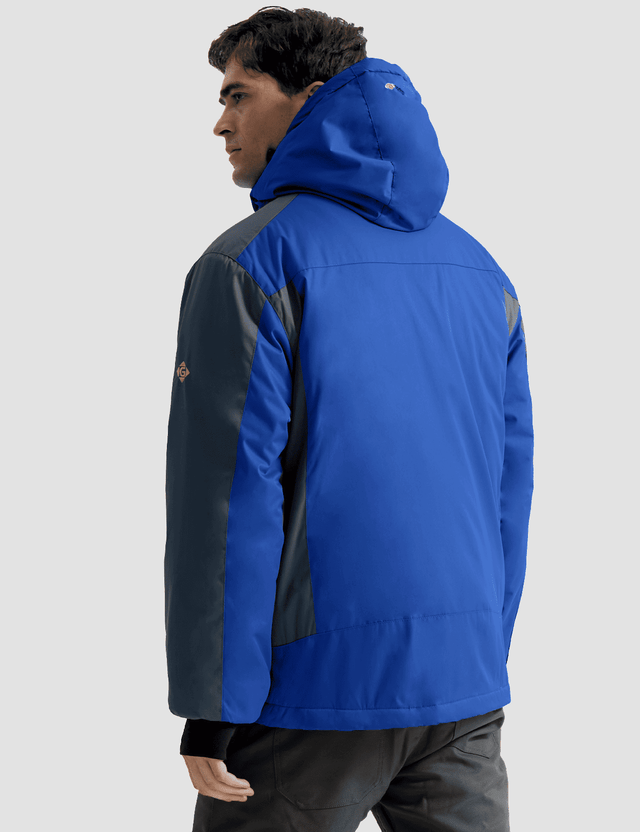 GEMYSE Men's Ski Snow Jacket Warm Winter Waterproof Coat Snowboard Rain Jacket Hooded Windproof Windbreaker