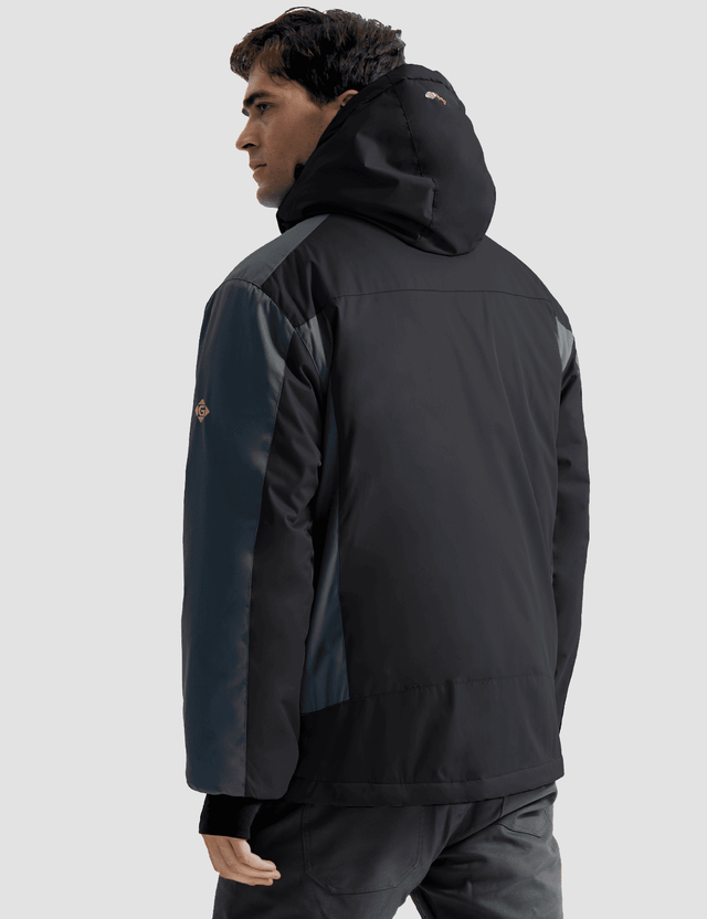 GEMYSE Men's Ski Snow Jacket Warm Winter Waterproof Coat Snowboard Rain Jacket Hooded Windproof Windbreaker