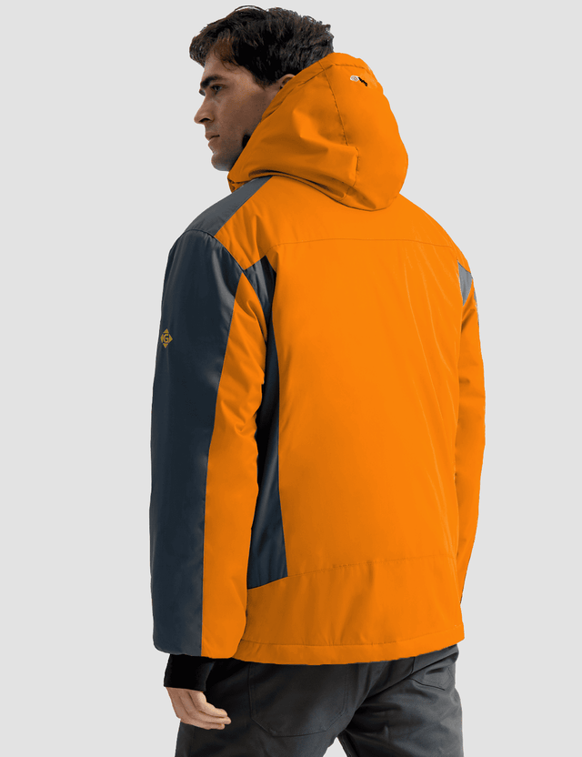 GEMYSE Men's Ski Snow Jacket Warm Winter Waterproof Coat Snowboard Rain Jacket Hooded Windproof Windbreaker