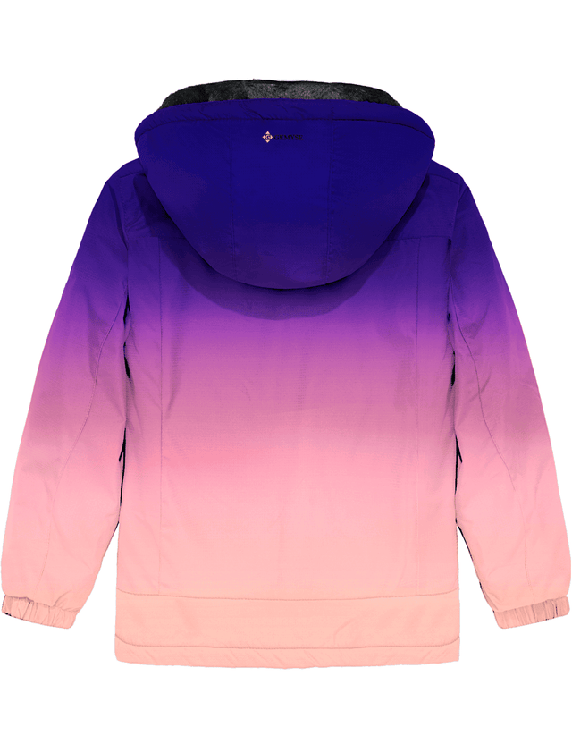 GEMYSE Girl's Waterproof Ski Snow Jacket Hooded Fleece Lined Windproof Winter Jacket