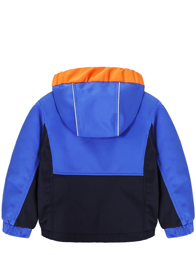 GEMYSE Toddler Jacket Fleece Lined Baby Boys Windbreaker Water Resistant Kids Hooded Coat Warm Spring Fall Outerwear