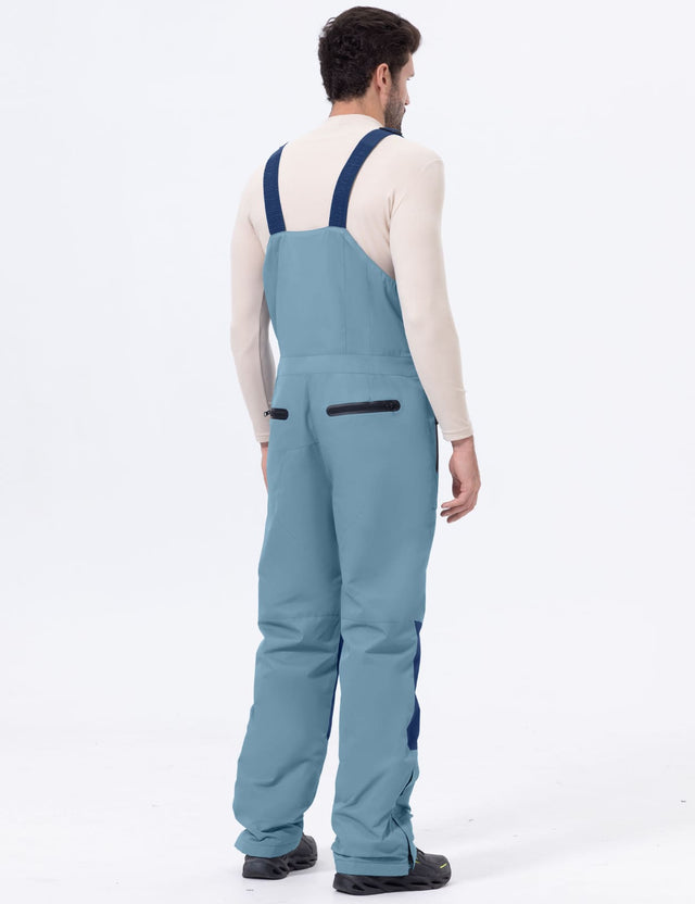 GEMYSE Men's Insulated Skiing Bibs Waterproof Snow Pants Winter Snowboarding Overalls