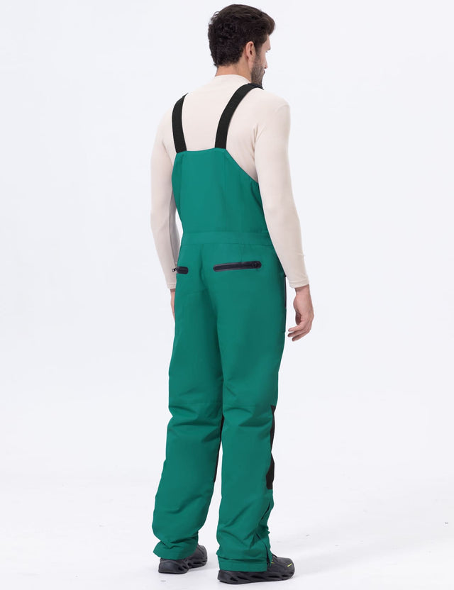 GEMYSE Men's Insulated Skiing Bibs Waterproof Snow Pants Winter Snowboarding Overalls