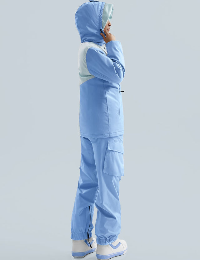 GEMYSE Women's Ski Snow Jackets and Pants Set Windproof Waterproof Snowsuit Warm Winter Snowboarding Insulated Coat