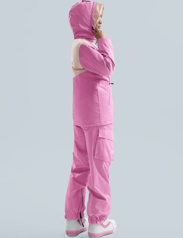 GEMYSE Women's Ski Snow Jackets and Pants Set Windproof Waterproof Snowsuit Warm Winter Snowboarding Insulated Coat