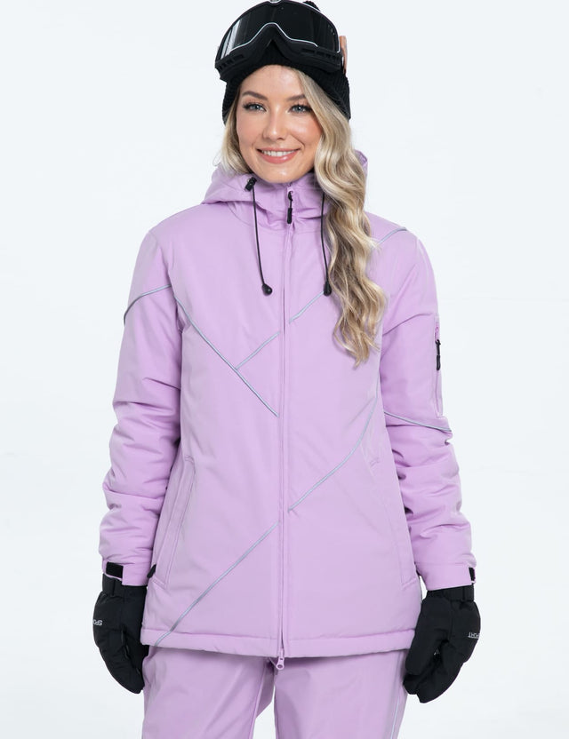 GEMYSE Women's Ski Snowsuit Waterproof Windproof Insulated Jacket and Pants Set