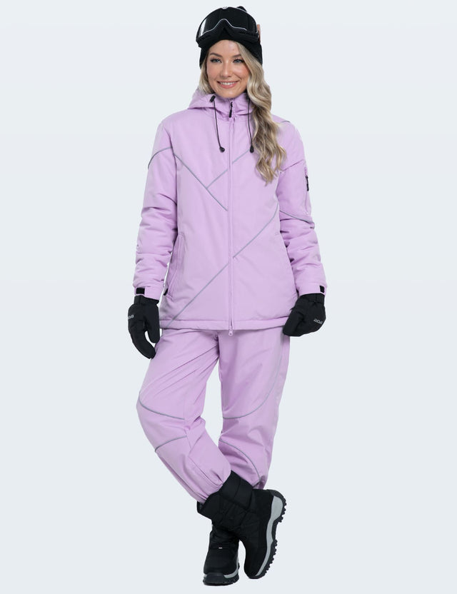 GEMYSE Women's Ski Snowsuit Waterproof Windproof Insulated Jacket and Pants Set