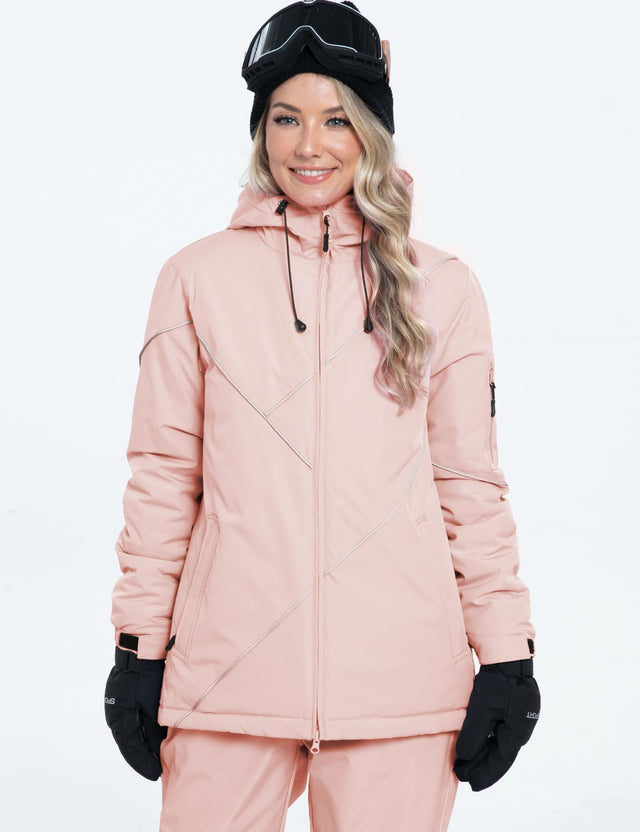 GEMYSE Women's Ski Snowsuit Waterproof Windproof Insulated Jacket and Pants Set