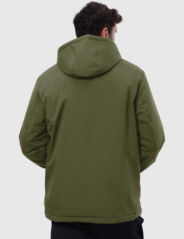 GEMYSE Men's Winter Ski Jacket Snow Coats Waterproof Snowboard Jacket Hooded insulated Windproof Parka With Multi-Pockets