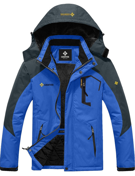 GEMYSE Men's Mountain Waterproof Ski Snow Jacket Winter