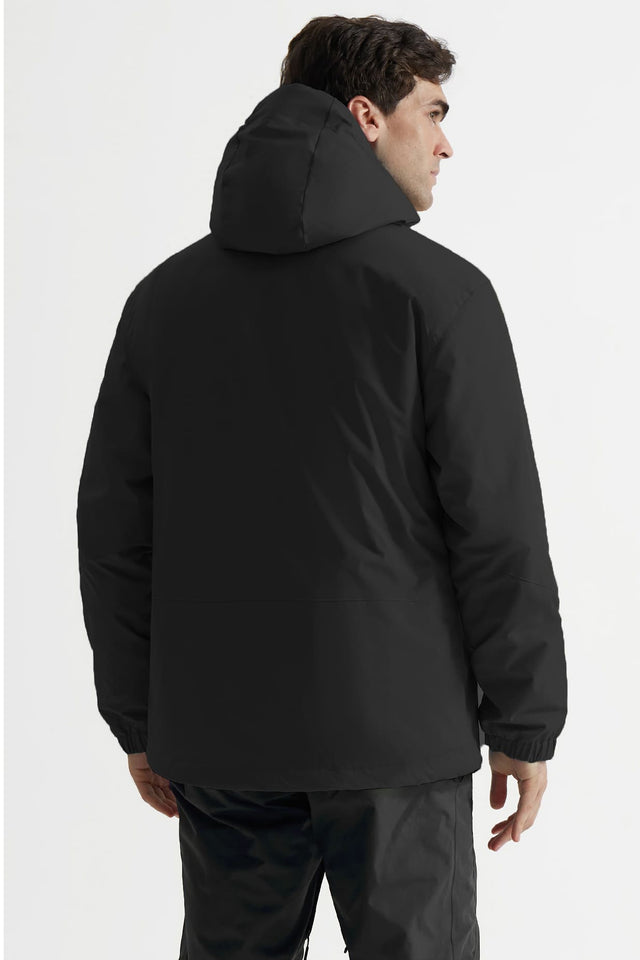 GEMYSE Men's Ski Jacket Warm Winter Snow Coat Waterproof Mountain Windbreaker Jacket for Snowboarding Hiking