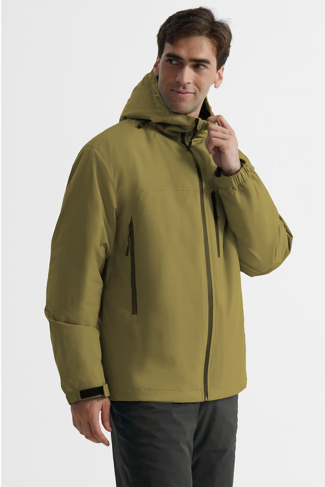 GEMYSE Men's Ski Jacket Warm Winter Snow Coat Waterproof Mountain Windbreaker Jacket for Snowboarding Hiking