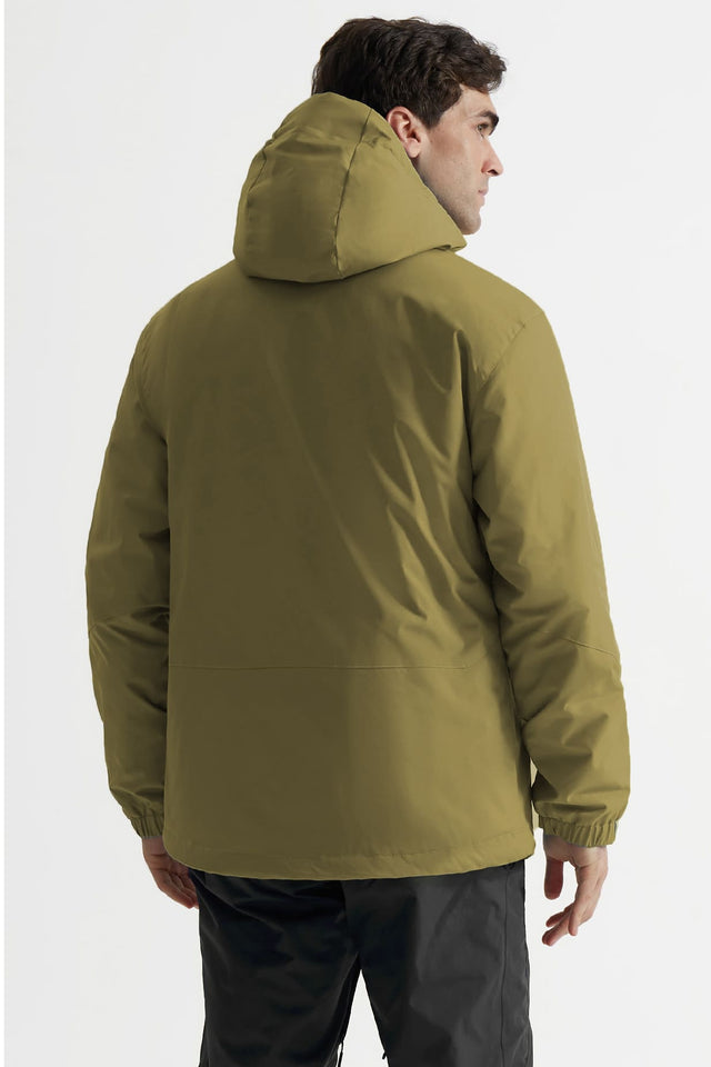 GEMYSE Men's Ski Jacket Warm Winter Snow Coat Waterproof Mountain Windbreaker Jacket for Snowboarding Hiking