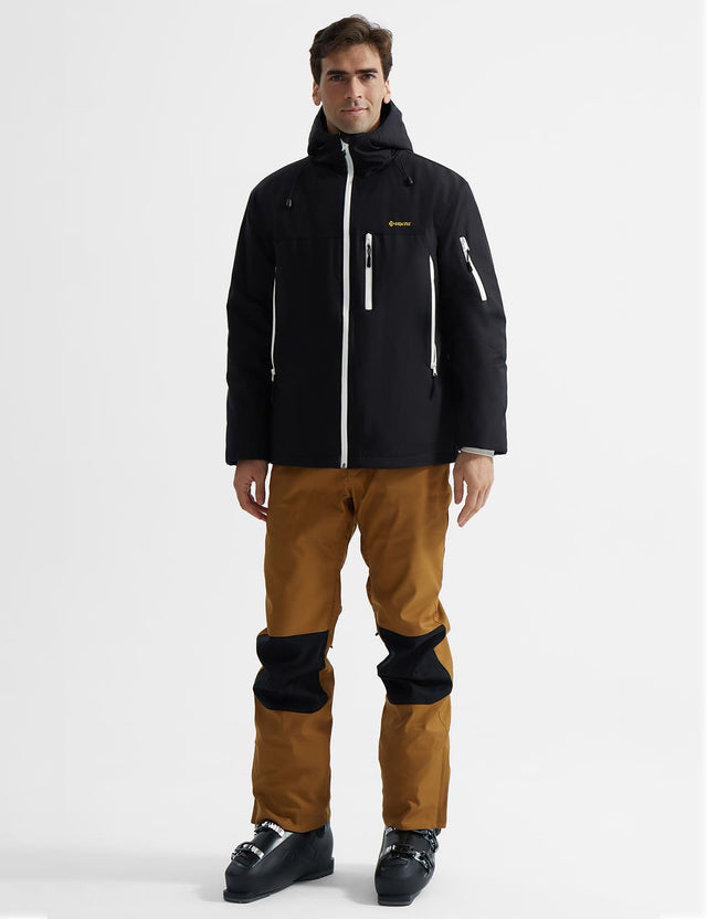 GEMYSE Men's Ski Jacket Warm Winter Snow Coat Waterproof Mountain Windbreaker Jacket for Snowboarding Hiking