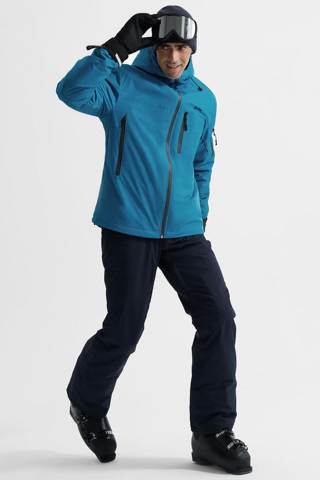 GEMYSE Men's Ski Jacket Warm Winter Snow Coat Waterproof Mountain Windbreaker Jacket for Snowboarding Hiking