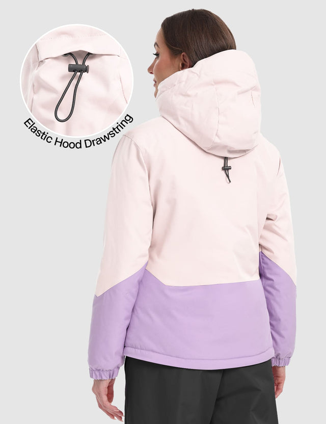 GEMYSE Women's Ski Jacket Warm Winter Snow Coat Waterproof Mountain Windbreaker Jacket for Snowboarding Hiking