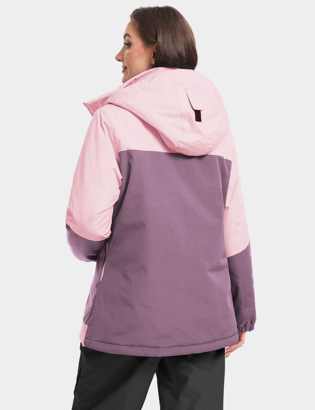 GEMYSE Women's Ski Jacket Waterproof Snow Jacket Windproof Warm Winter Coat Hooded Snowboarding Windbreaker