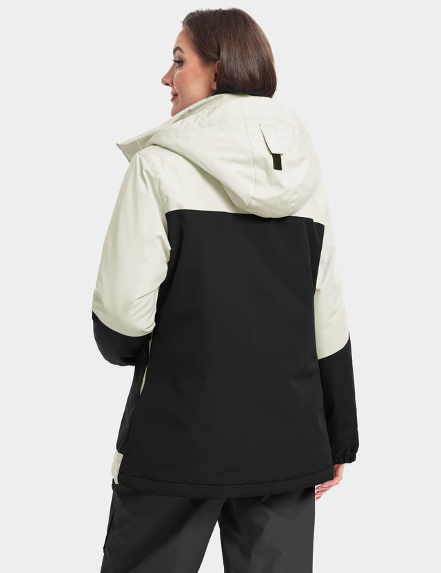 GEMYSE Women's Ski Jacket Waterproof Snow Jacket Windproof Warm Winter Coat Hooded Snowboarding Windbreaker