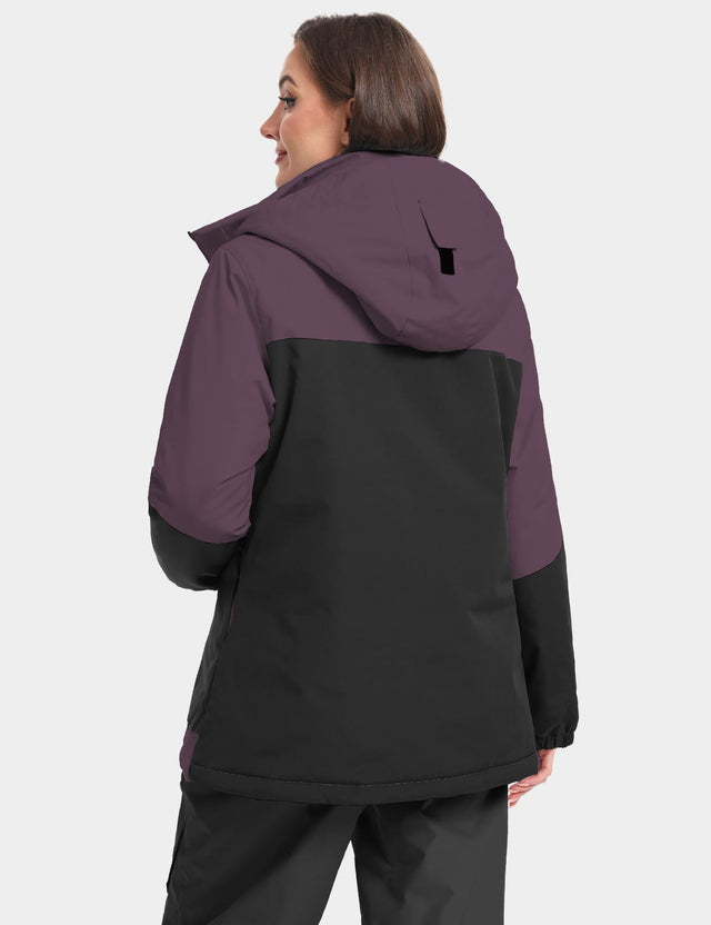 GEMYSE Women's Ski Jacket Waterproof Snow Jacket Windproof Warm Winter Coat Hooded Snowboarding Windbreaker