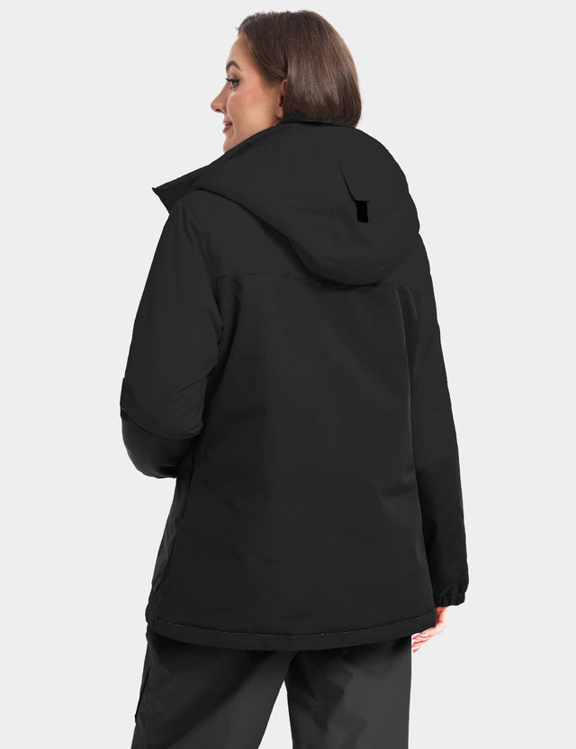 GEMYSE Women's Ski Jacket Waterproof Snow Jacket Windproof Warm Winter Coat Hooded Snowboarding Windbreaker