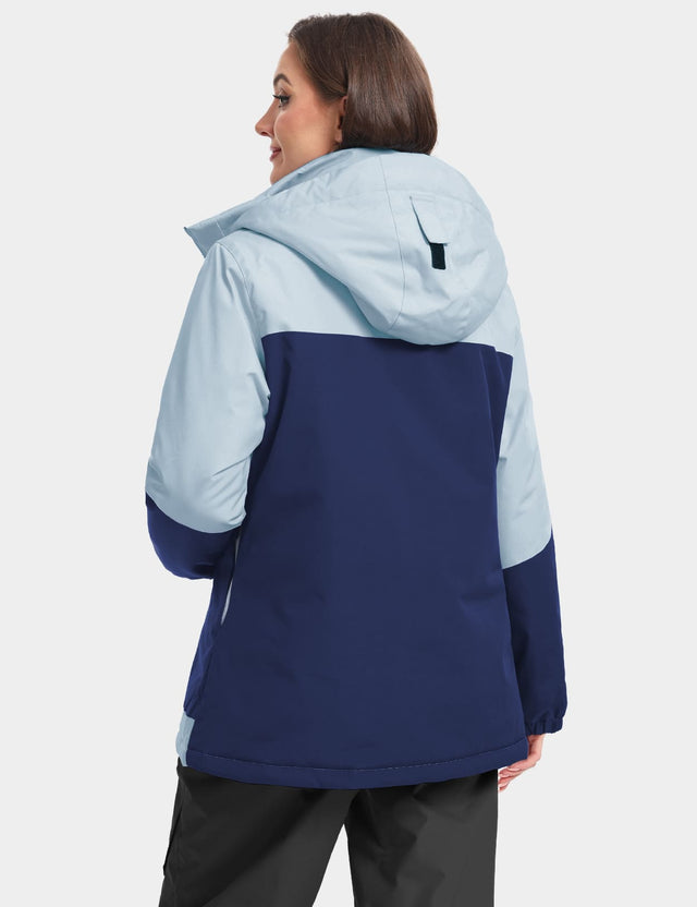 GEMYSE Women's Ski Jacket Waterproof Snow Jacket Windproof Warm Winter Coat Hooded Snowboarding Windbreaker