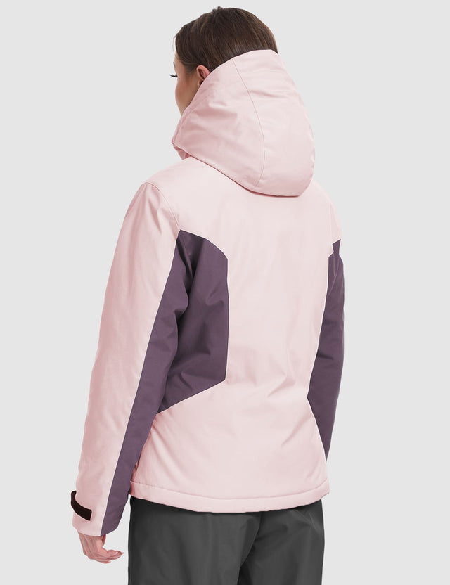 GEMYSE Women's Waterproof Winter Jacket Ski Snow Jacket Windproof Warm Rain Coat Insulated Sonwboard Hooded Jacket