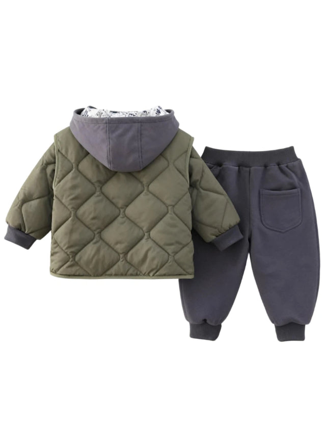 GEMYSE Toddler Clothes Sets 2-Piece: Coat + Pants Outfit for Baby Boys Girls, Fall Winter Toddler Girl Boy Clothing Set