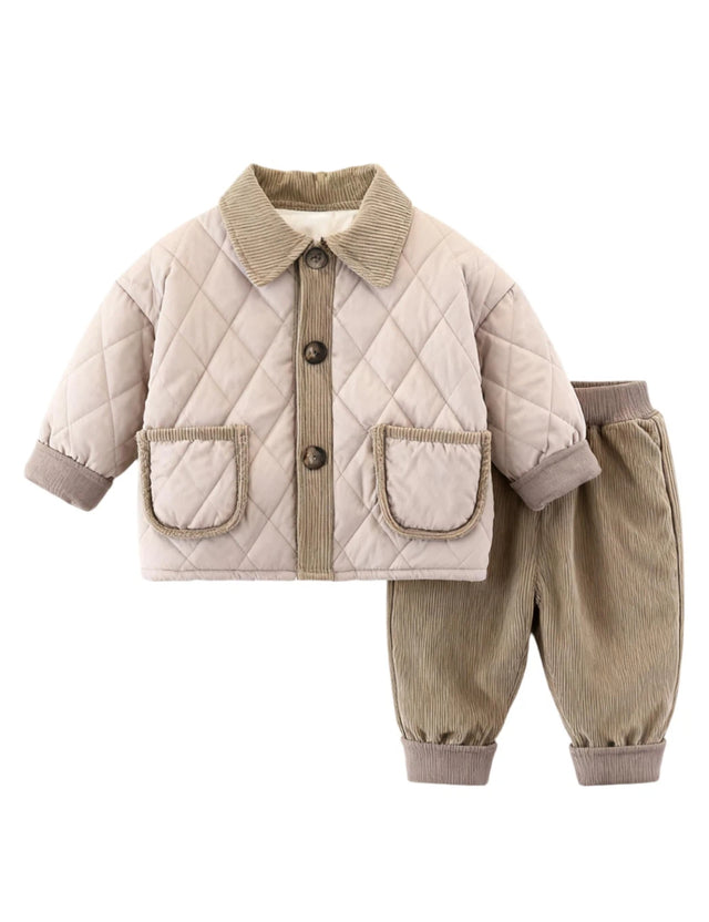 GEMYSE Toddler Clothes Sets 2-Piece: Coat + Pants Outfit for Baby Boys Girls, Fall Winter Toddler Girl Boy Clothing Set