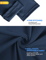 GEMYSE Men's Long Sleeve Shirts Sun Protection Athletic Breathable Moisture Wicking Rash Guard Shirt for Fishing Workout