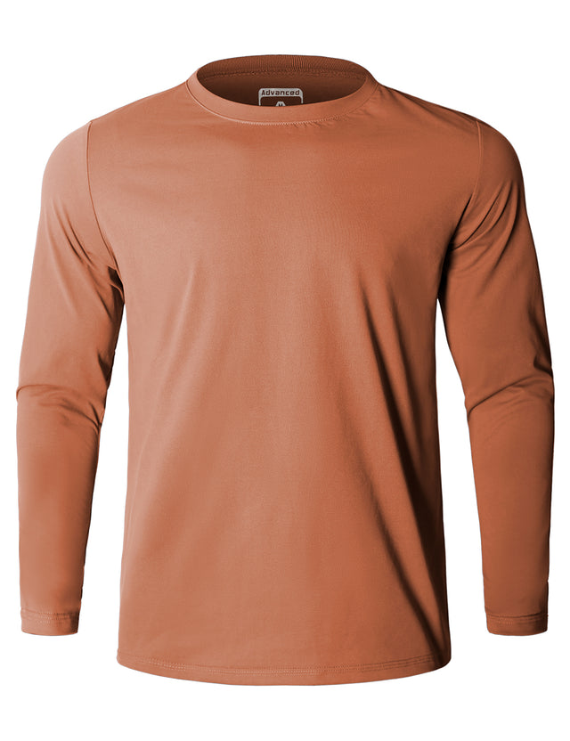 GEMYSE Men's Long Sleeve Shirts Sun Protection Athletic Breathable Moisture Wicking Rash Guard Shirt for Fishing Workout