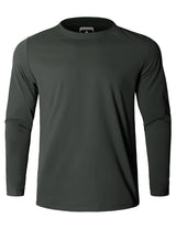 GEMYSE Men's Long Sleeve Shirts Sun Protection Athletic Breathable Moisture Wicking Rash Guard Shirt for Fishing Workout