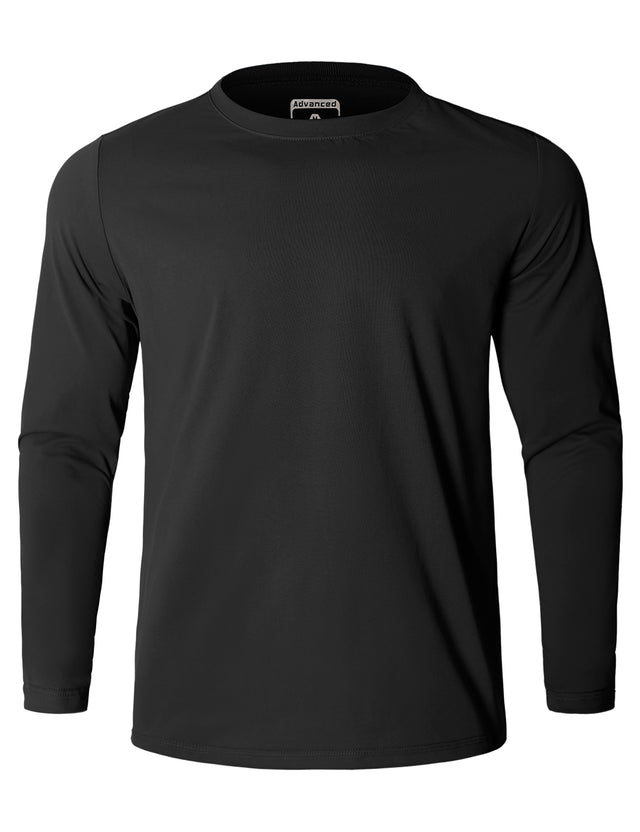 GEMYSE Men's Long Sleeve Shirts Sun Protection Athletic Breathable Moisture Wicking Rash Guard Shirt for Fishing Workout