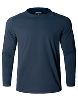 GEMYSE Men's Long Sleeve Shirts Sun Protection Athletic Breathable Moisture Wicking Rash Guard Shirt for Fishing Workout