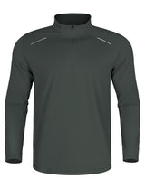 GEMYSE Men's Quarter Zip Pullover Long Sleeve Running Shirt 1/4 Zip Quick Dry Athletic Workout Shirts