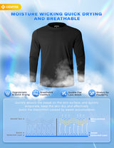 GEMYSE Men's Long Sleeve Shirts Sun Protection Athletic Breathable Moisture Wicking Rash Guard Shirt for Fishing Workout