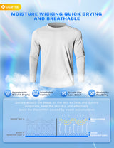 GEMYSE Men's Long Sleeve Shirts Sun Protection Athletic Breathable Moisture Wicking Rash Guard Shirt for Fishing Workout