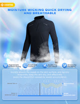 GEMYSE Women's 1/4 Zip Pullover Shirts Long Sleeve Workout Tops Quick Dry Casual Rash Guard Shirts