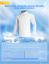 GEMYSE Men's Quarter Zip Pullover Long Sleeve Running Shirt 1/4 Zip Quick Dry Athletic Workout Shirts