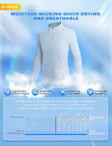 GEMYSE Women's 1/4 Zip Pullover Shirts Long Sleeve Workout Tops Quick Dry Casual Rash Guard Shirts