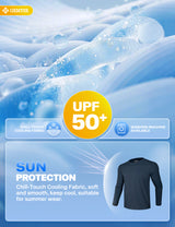 GEMYSE Men's Long Sleeve Shirts Sun Protection Athletic Breathable Moisture Wicking Rash Guard Shirt for Fishing Workout